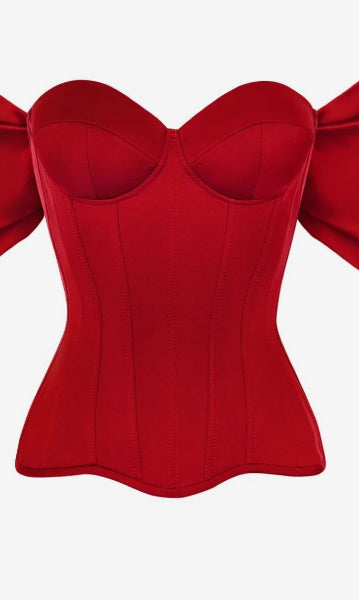 ❤️ Corset Off-Shoulder “Red Desire”